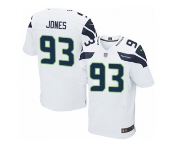 Men's Nike Seattle Seahawks #93 Nazair Jones Elite White NFL Jersey