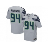 Men's Nike Seattle Seahawks #94 Malik McDowell Elite Grey Alternate NFL Jersey