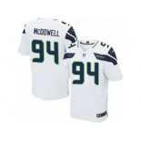 Men's Nike Seattle Seahawks #94 Malik McDowell Elite White NFL Jerse