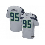 Men's Nike Seattle Seahawks #95 Dion Jordan Elite Grey Alternate NFL Jersey