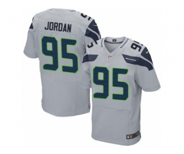 Men's Nike Seattle Seahawks #95 Dion Jordan Elite Grey Alternate NFL Jersey