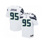 Men's Nike Seattle Seahawks #95 Dion Jordan Elite White NFL Jersey