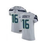 Nike Seattle Seahawks #16 Tyler Lockett Grey Alternate Men Stitched NFL Vapor Untouchable Elite Jersey