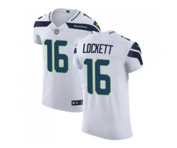 Nike Seattle Seahawks #16 Tyler Lockett White Men Stitched NFL Vapor Untouchable Elite Jersey