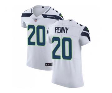 Nike Seattle Seahawks #20 Rashaad Penny White Men Stitched NFL Vapor Untouchable Elite Jersey