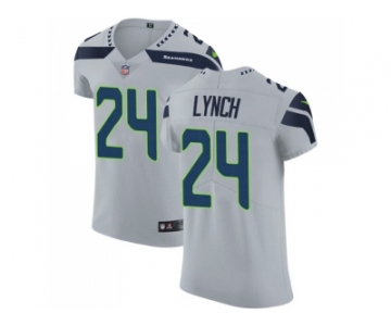 Nike Seattle Seahawks #24 Marshawn Lynch Grey Alternate Men Stitched NFL Vapor Untouchable Elite Jersey