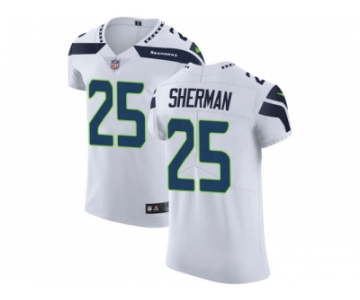 Nike Seattle Seahawks #25 Richard Sherman White Men Stitched NFL Vapor Untouchable Elite Jersey