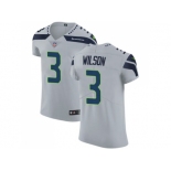 Nike Seattle Seahawks #3 Russell Wilson Grey Alternate Men Stitched NFL Vapor Untouchable Elite Jersey