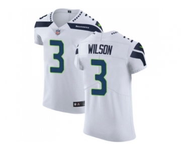 Nike Seattle Seahawks #3 Russell Wilson White Men Stitched NFL Vapor Untouchable Elite Jersey