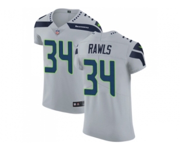 Nike Seattle Seahawks #34 Thomas Rawls Grey Alternate Men Stitched NFL Vapor Untouchable Elite Jersey