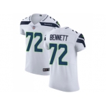 Nike Seattle Seahawks #72 Michael Bennett White Men Stitched NFL Vapor Untouchable Elite Jersey