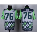 Nike Seattle Seahawks #76 Germain Ifedi Grey Men's Stitched NFL Elite Noble Fashion Jersey