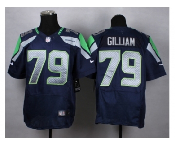 Nike Seattle Seahawks #79 gilliam blue jerseys[Elite]