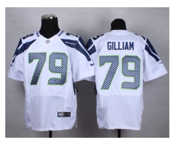 Nike Seattle Seahawks #79 gilliam white jerseys[Elite]