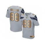 Nike Seattle Seahawks #88 Jimmy Graham Grey Alternate Men's Stitched NFL Elite Gold Jersey