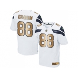 Nike Seattle Seahawks #88 Jimmy Graham White Men's Stitched NFL Elite Gold Jersey