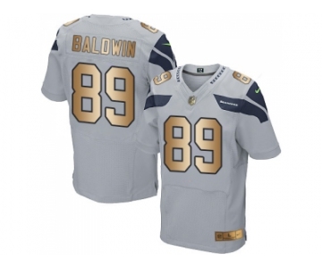 Nike Seattle Seahawks #89 Doug Baldwin Grey Alternate Men's Stitched NFL Elite Gold Jersey