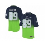 Nike Seattle Seahawks #89 Doug Baldwin Steel Blue-Green Men's Stitched NFL Elite Fadeaway Fashion Jersey