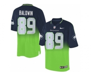 Nike Seattle Seahawks #89 Doug Baldwin Steel Blue-Green Men's Stitched NFL Elite Fadeaway Fashion Jersey