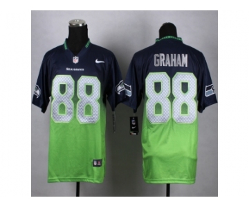 nike jerseys seattle seahawks #88 jimmy graham blue-green [Elite drift fashion][second version]