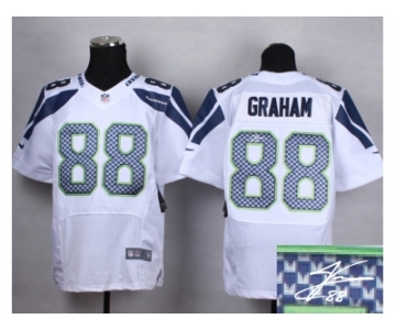 nike jerseys seattle seahawks #88 jimmy graham white [Elite][signature]