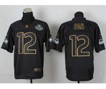 nike nfl jerseys seattle seahawks #12 fan black[Elite gold lettering fashion]