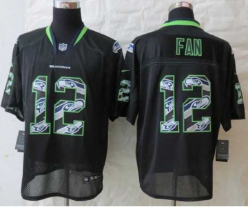 nike nfl jerseys seattle seahawks #12 fan black[Elite united sideline]