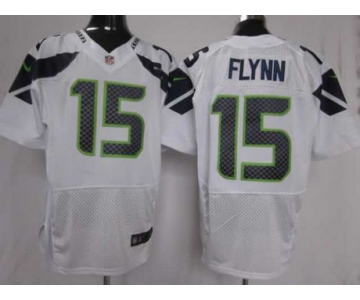 nike nfl jerseys seattle seahawks #15 flynn white[elite]