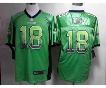 nike nfl jerseys seattle seahawks #18 sidney rice green [Elite drift fashion]