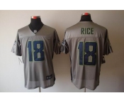 nike nfl jerseys seattle seahawks #18 sidney rice grey[Elite shadow]