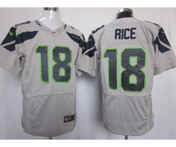 nike nfl jerseys seattle seahawks #18 sidney rice grey[Elite]