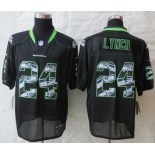 nike nfl jerseys seattle seahawks #24 marshawn lynch black[Elite united sideline]