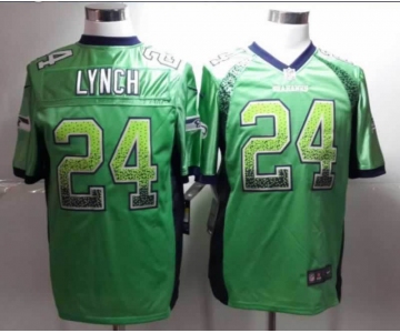 nike nfl jerseys seattle seahawks #24 marshawn lynch green [Elite drift fashion]