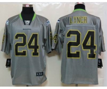 nike nfl jerseys seattle seahawks #24 marshawn lynch grey[Elite lights out]