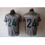 nike nfl jerseys seattle seahawks #24 marshawn lynch grey[Elite shadow 50th Patch]