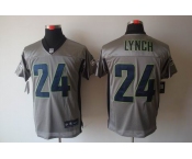 nike nfl jerseys seattle seahawks #24 marshawn lynch grey[Elite shadow]