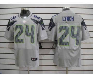 nike nfl jerseys seattle seahawks #24 marshawn lynch grey[Elite]