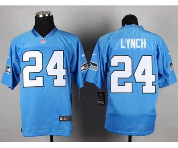 nike nfl jerseys seattle seahawks #24 marshawn lynch lt.blue[Elite]