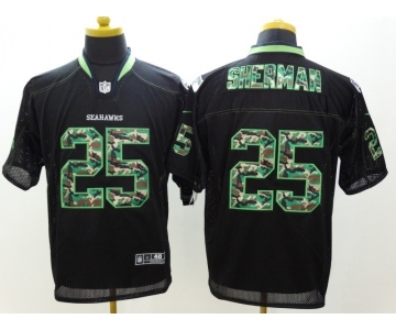 nike nfl jerseys seattle seahawks #25 sherman Black[Elite Camo Fashion]