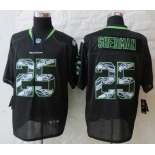 nike nfl jerseys seattle seahawks #25 sherman black[Elite united sideline]