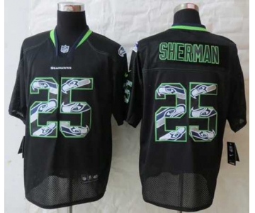 nike nfl jerseys seattle seahawks #25 sherman black[Elite united sideline]