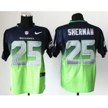 nike nfl jerseys seattle seahawks #25 sherman blue-green[Elite drift fashion][second version]