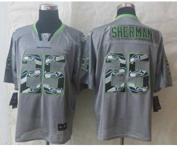 nike nfl jerseys seattle seahawks #25 sherman grey[Elite united sideline]