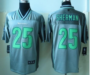 nike nfl jerseys seattle seahawks #25 sherman grey[Elite vapor]