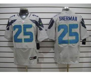 nike nfl jerseys seattle seahawks #25 sherman grey[Elite]