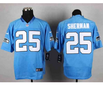 nike nfl jerseys seattle seahawks #25 sherman lt.blue[Elite]