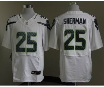 nike nfl jerseys seattle seahawks #25 sherman white[Elite]