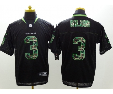 nike nfl jerseys seattle seahawks #3 wilson Black[Elite Camo Fashion]