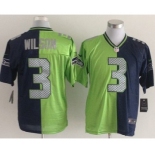 nike nfl jerseys seattle seahawks #3 wilson blue-green[Elite split]