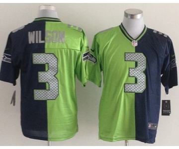 nike nfl jerseys seattle seahawks #3 wilson blue-green[Elite split]